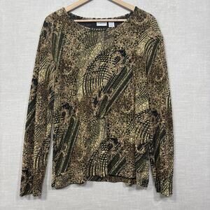 Chicos Womens Artsy Abstract Top‎ Size 3 Bold Statement Everyday Boho Layering